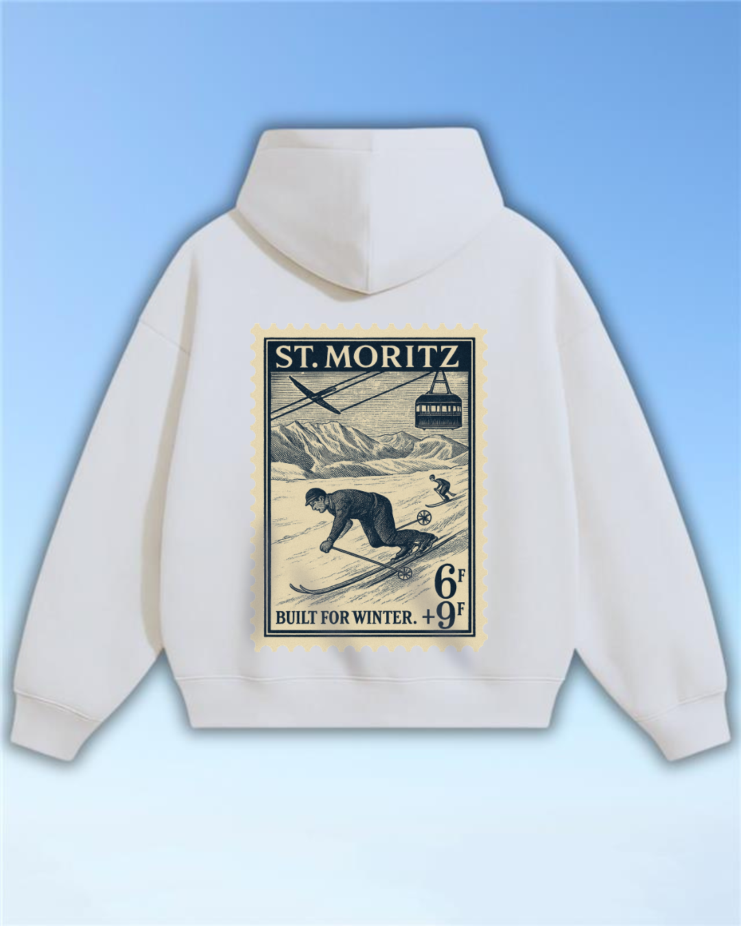 St. Moritz Briefmarke - Oversized Hoodie
