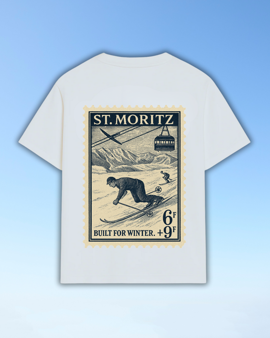St.Moritz Briefmarke - Oversized Shirt