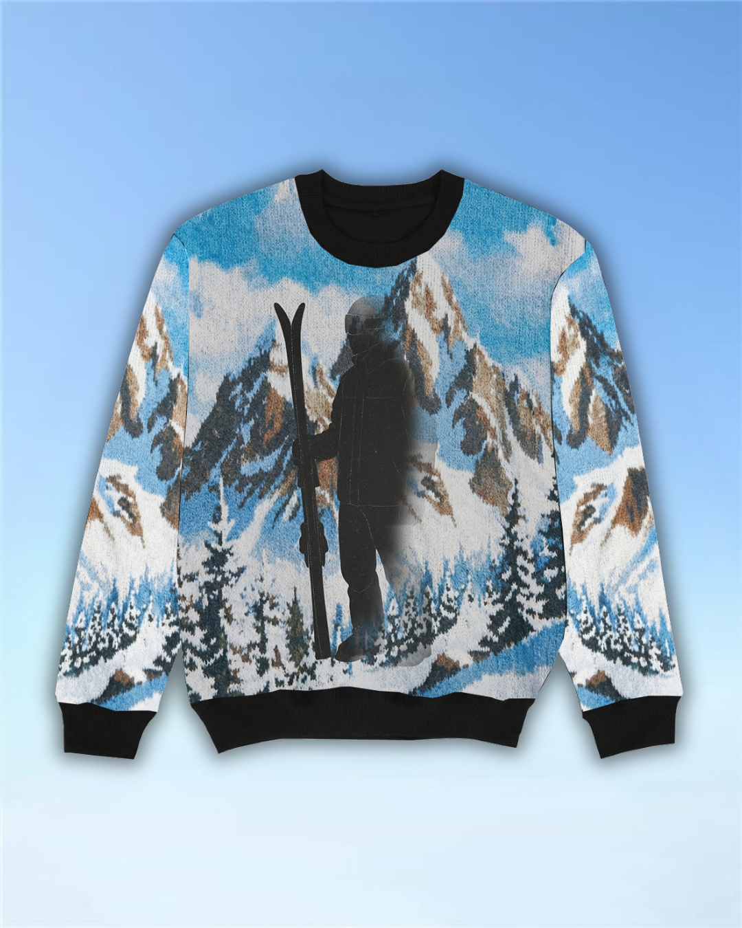 Mann Ski Schatten - Sweatshirt All over print